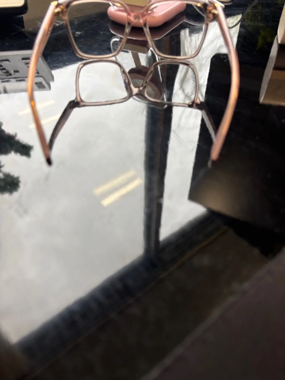 Jimmy Choo Translucent Light Pink Cat-Eye Glasses - Picture 7 of 8
